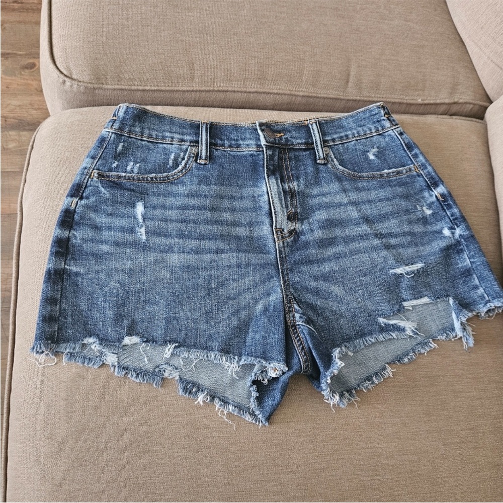 Aerie jean shorts Small blue distressed new